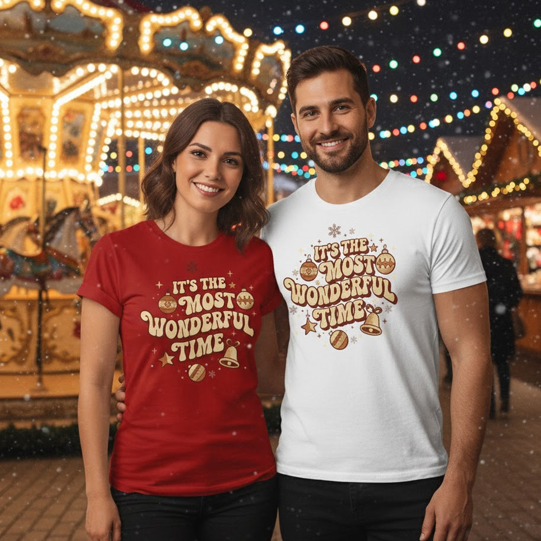 It’s The Most Wonderful Time Christmas T-Shirt, Retro Holiday Graphic Tee, Funny Vintage Xmas Shirt, Unisex T-shirt Gift for Men Women Kids | T-shirt 93