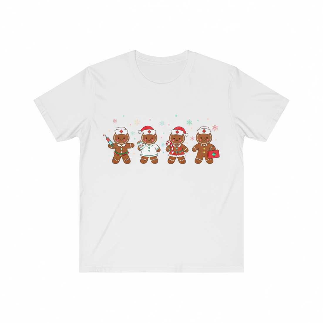 Christmas Nurse Gingerbread Squad T-Shirt, Cute Holiday Medical Tee, Funny Xmas Gift Shirt, Festive Healthcare Top for Nurse or Doctor | T-shirt 54