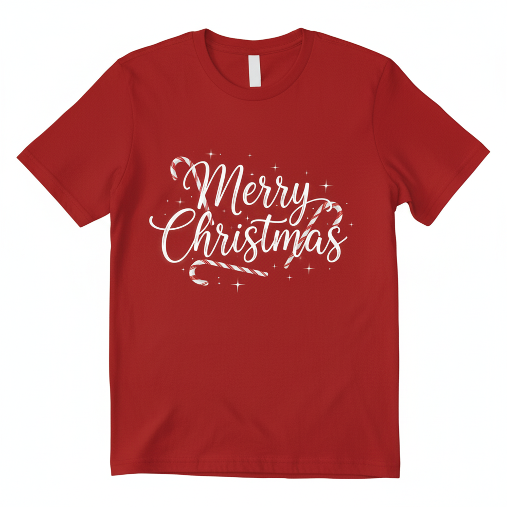 Classic Merry Christmas T-Shirt, Holiday Candy Cane Tee, Festive Winter Top, Xmas Party Shirt, Cozy Gift for Friends & Family | T-shirt 63