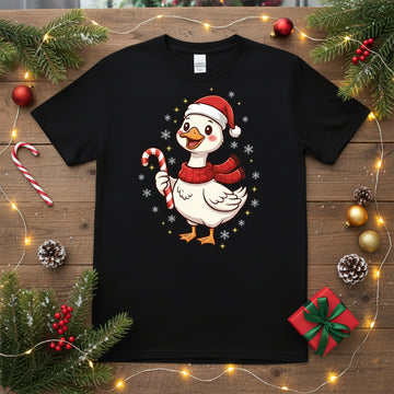 Cute Goose Christmas T-Shirt, Funny Holiday Animal Tee, Festive Bird Shirt, Cozy Xmas Top, Holiday Gift for Goose Lovers | T-shirt 60