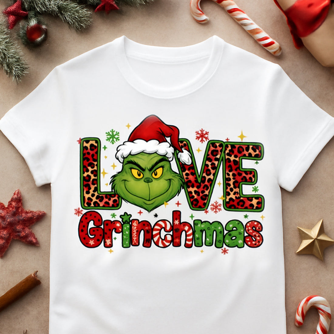 Love Grinchmas Christmas T-Shirt, Funny Holiday Tee, Cute Xmas Shirt for Men Women Kids, Holiday Gift Idea | Tshirt40