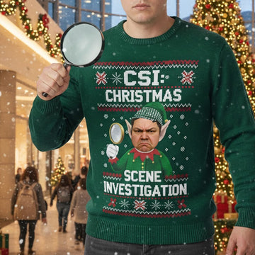 Custom Photo Ugly Christmas Sweater, Funny Foodie Xmas Jumper, Midnight Snack Squad, Personalized Family Holiday Sweatshirt | Ugly 57