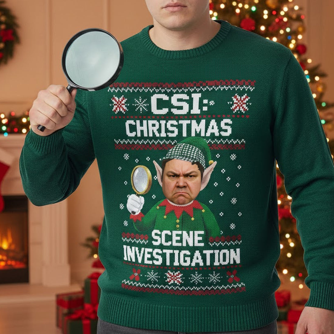 Custom Photo Ugly Christmas Sweater, Funny Foodie Xmas Jumper, Midnight Snack Squad, Personalized Family Holiday Sweatshirt | Ugly 57