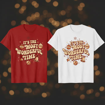 It’s The Most Wonderful Time Christmas T-Shirt, Retro Holiday Graphic Tee, Funny Vintage Xmas Shirt, Unisex T-shirt Gift for Men Women Kids | T-shirt 93
