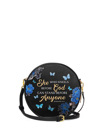 "Anchor" - Romans 8:31 Circle Crossbody Bag