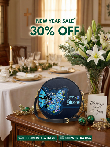 "Blessed" Circle Crossbody Bag