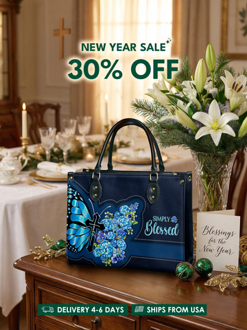 "Blessed" Leather Handbag