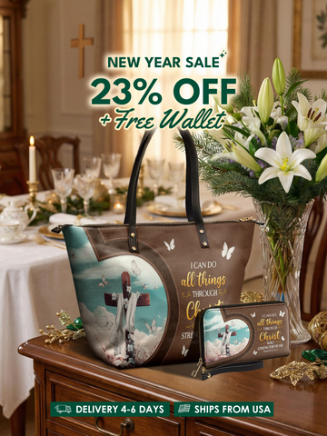 Rise - Philippians 4:13 Leather Tote Bag Deal