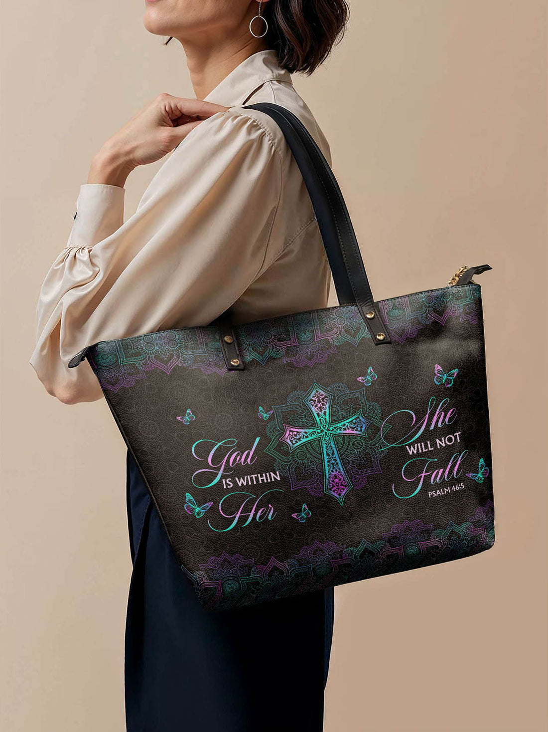 Unshaken - Psalm 46:5 Leather Tote Bag Deal