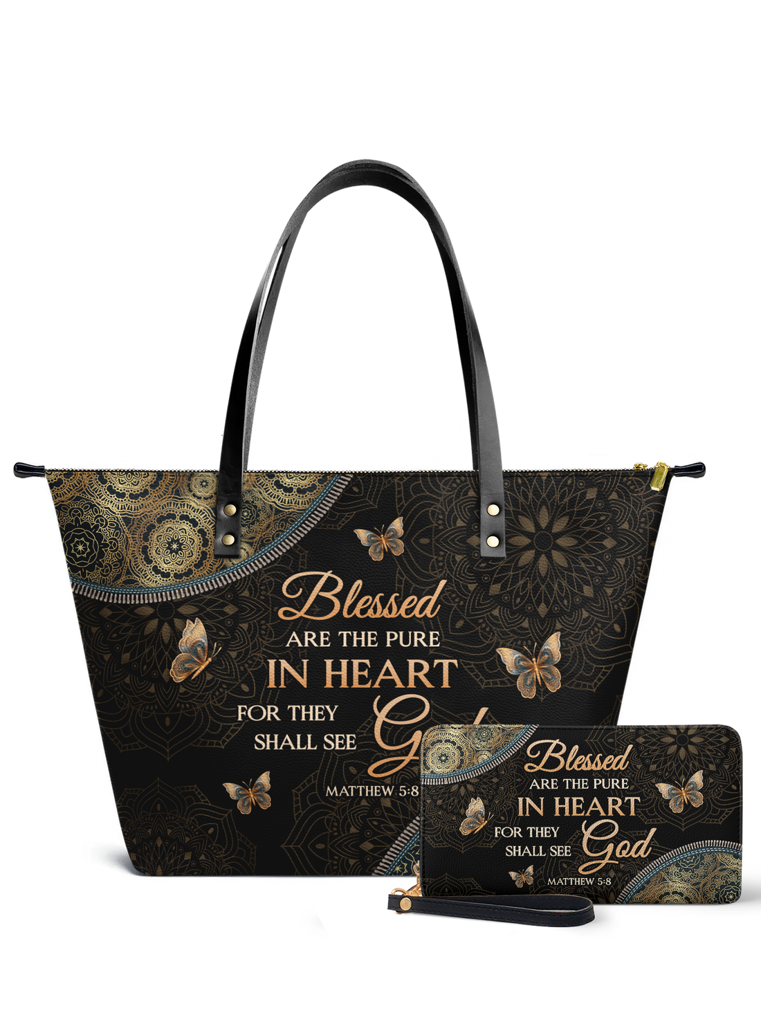 Pure - Matthew 5:8 Leather Tote Bag Deal