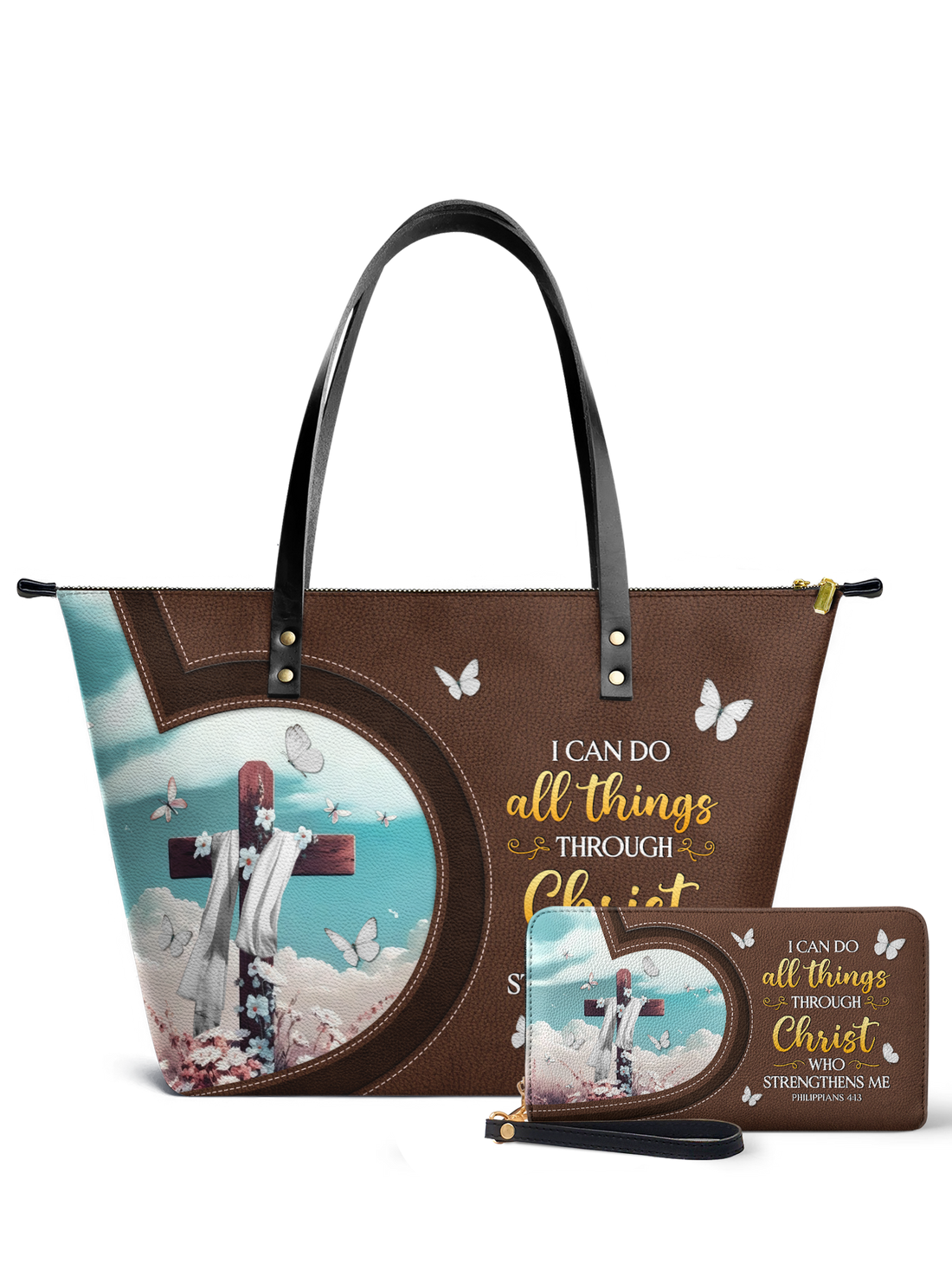 Rise - Philippians 4:13 Leather Tote Bag Deal