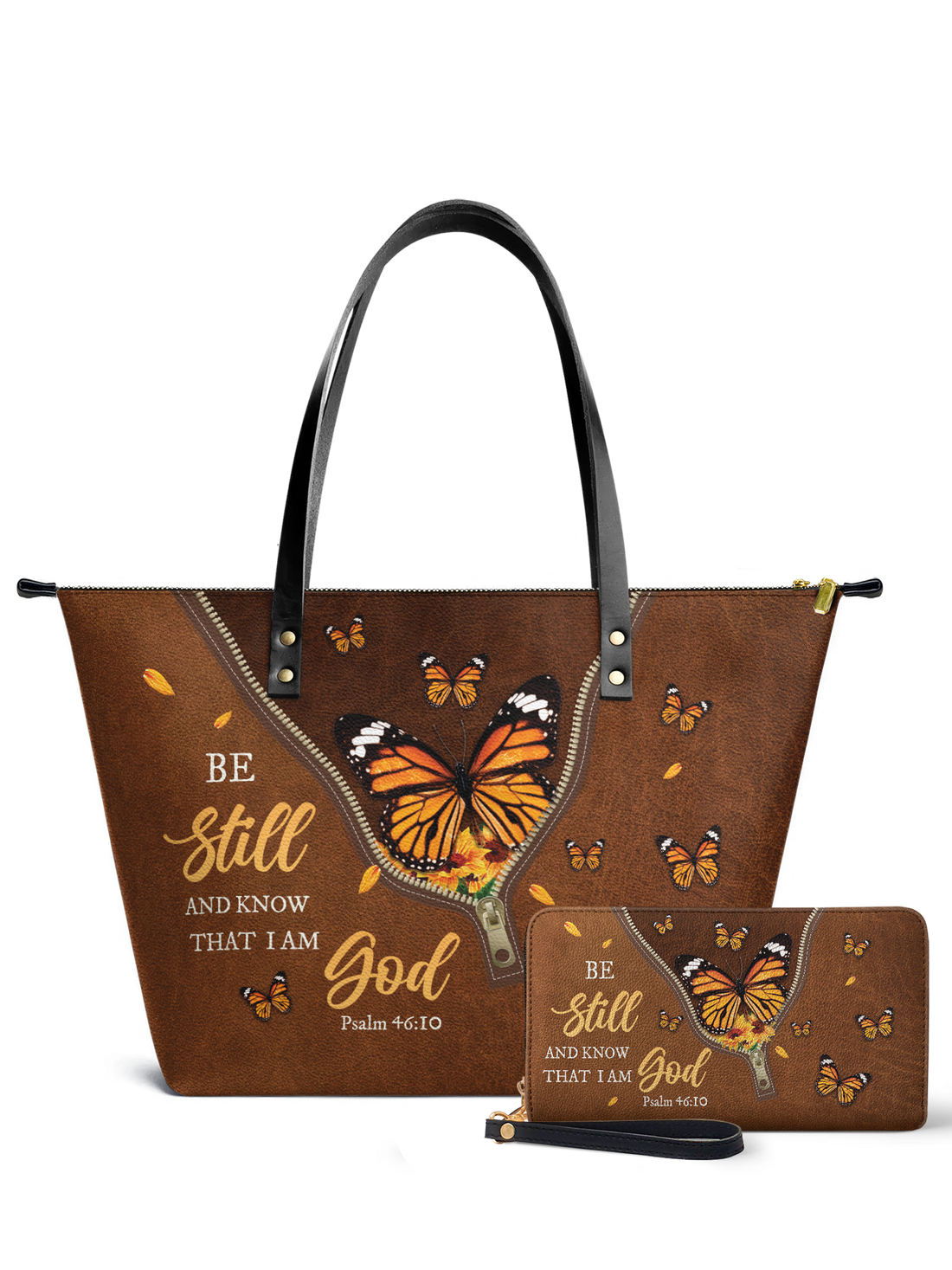 Serene - Psalm 46:10 Leather Tote Bag Deal