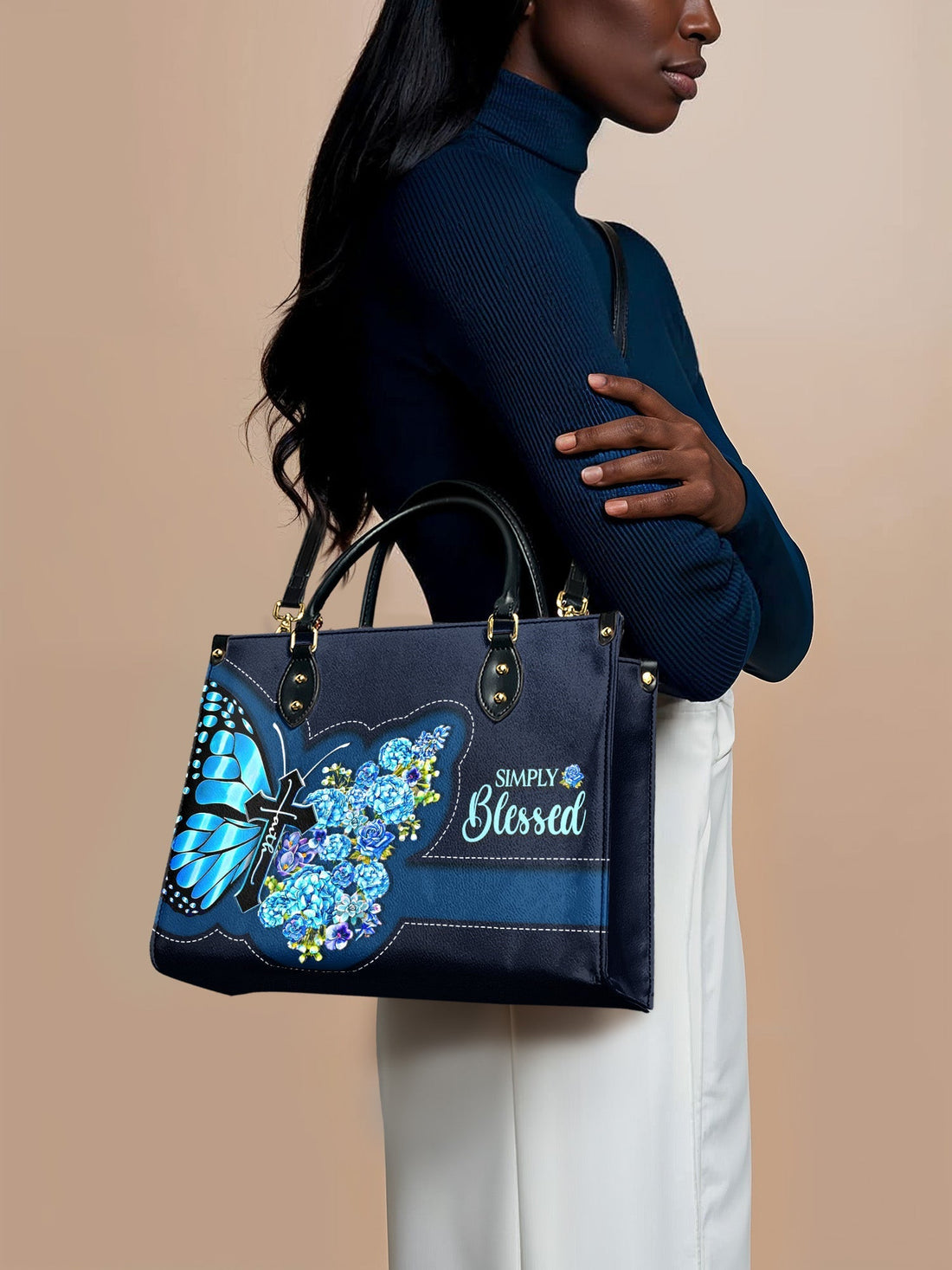 "Blessed" Leather Handbag
