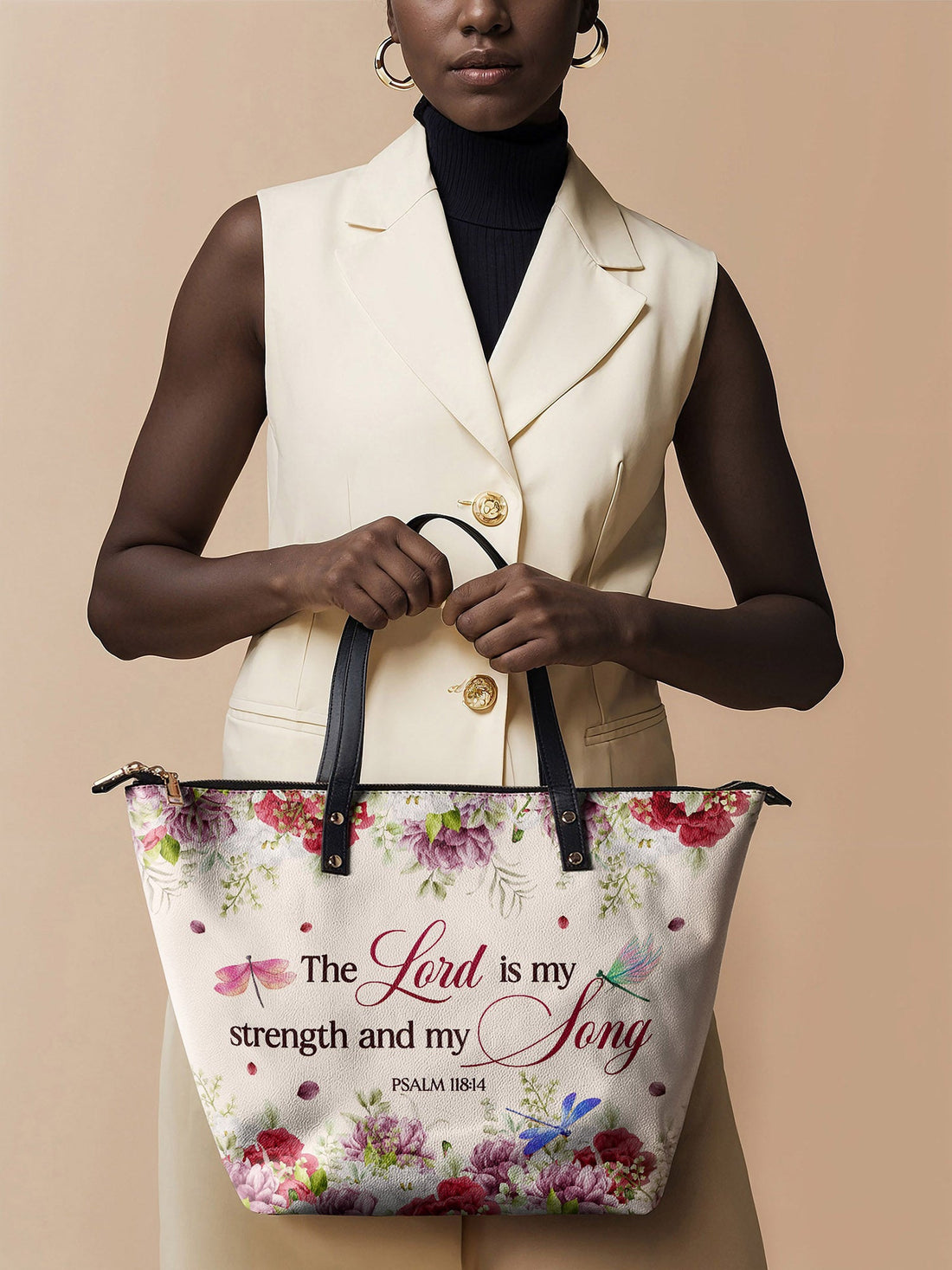 Melody - Psalm 118:14 Leather Tote Bag Deal