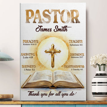 My Preacher, Teacher, & Shepherd | Personalized Poster/Canvas