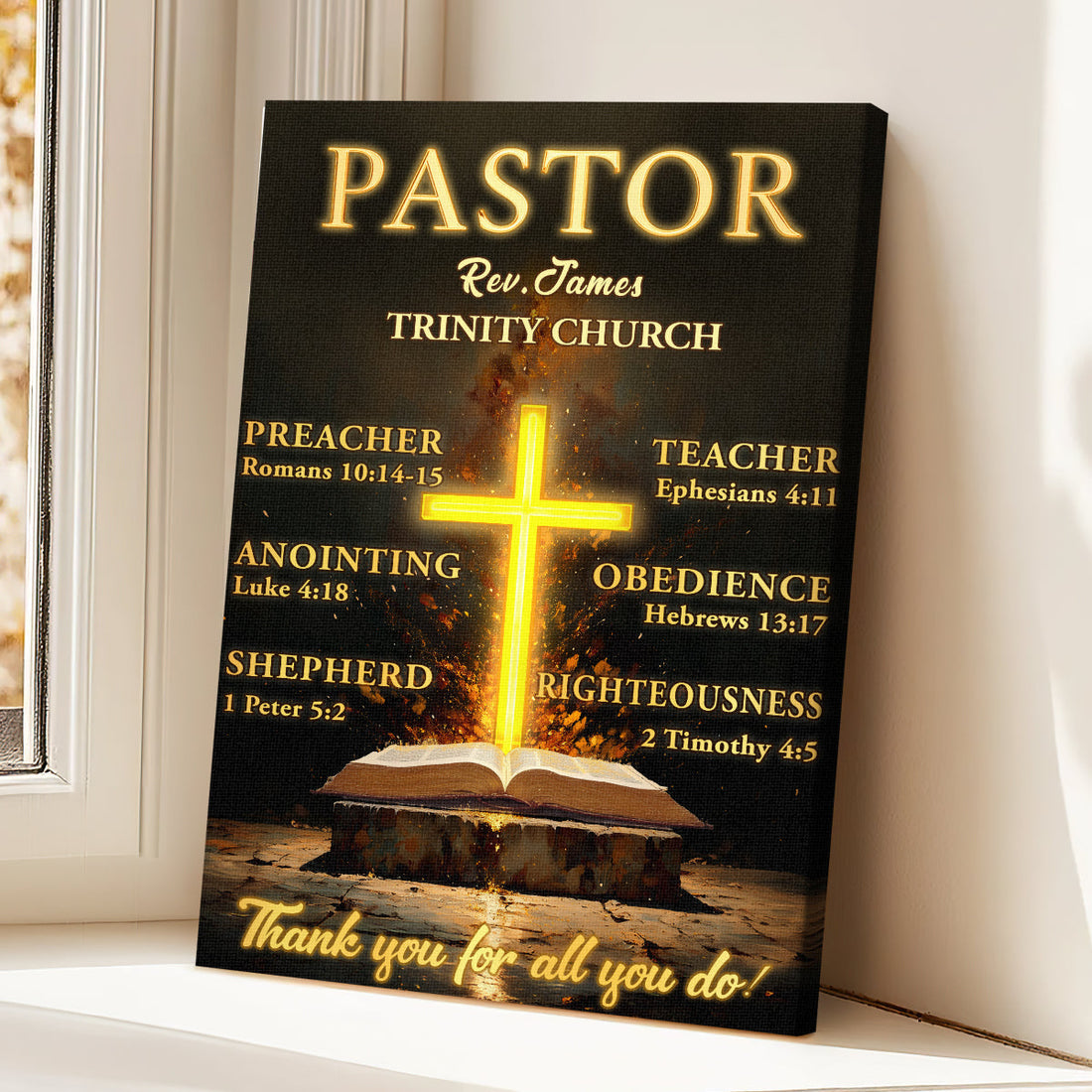My Preacher, Teacher, & Shepherd | Personalized Poster/Canvas