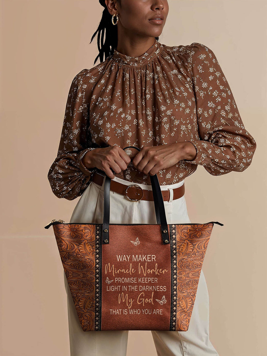 "Waymaker" Leather Tote Bag